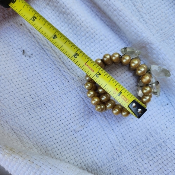 Vintage‎ Faux Pearl and Faceted glass bracelet - Picture 6 of 7
